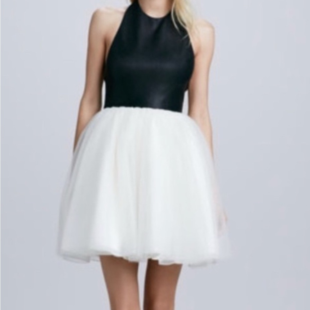 Alice + Olivia Leather Bodice and Tutu Dress